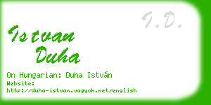 istvan duha business card
